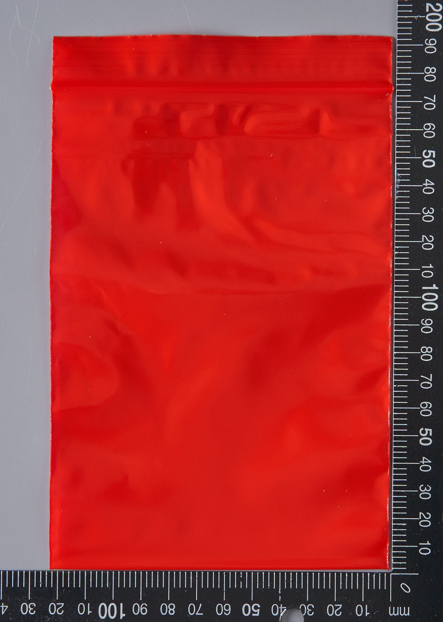 Пакет с замком Zip-Lock (Зип лок), 12х17 см, 60 мкм, сверхпрочный, красный, 200 шт.