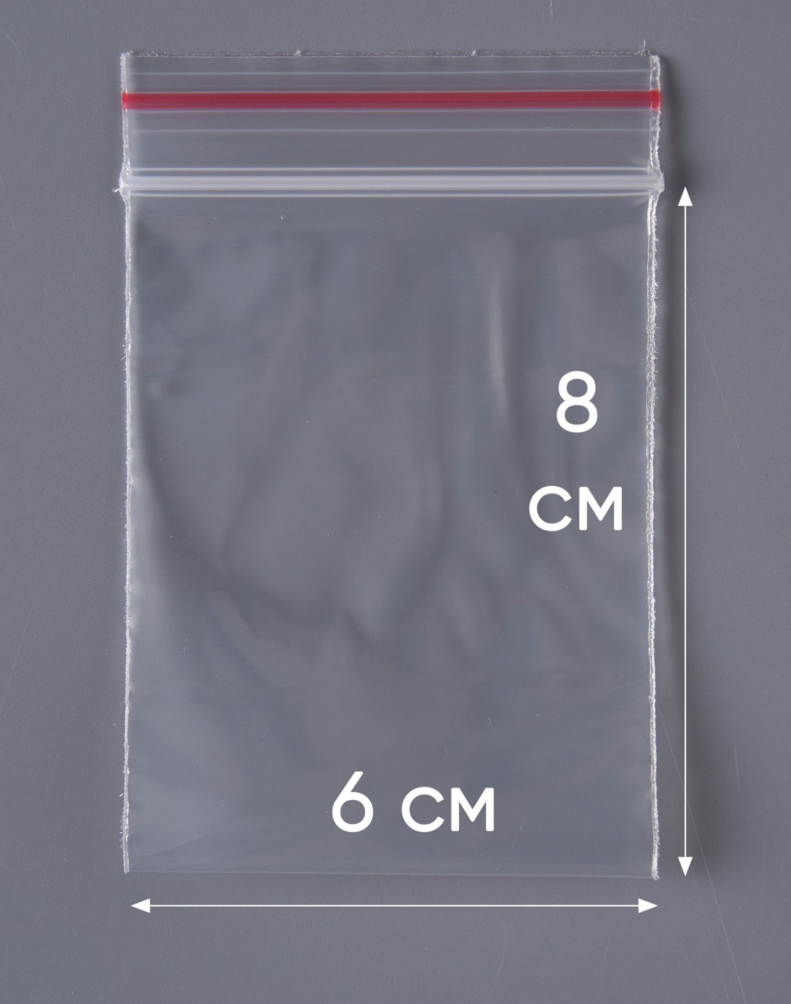 Пакет с замком Zip-Lock (Зип лок), сверхпрочный, 6х8 см, 60 мкм, 100 шт.