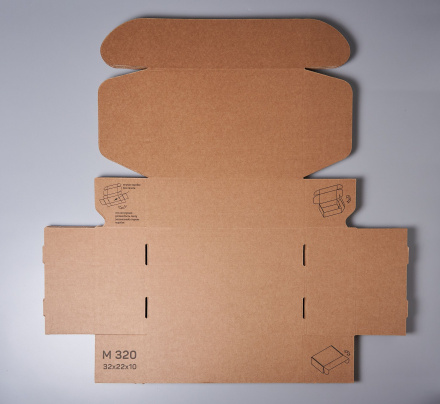 Коробка картонная самосборная, 32х22х10 см, объем 7 л, 20 шт, (Гофрокороб 320х220х100 мм, короб самосборный, почтовый).