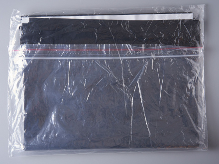 Курьерский пакет, ЧЁРНЫЙ, 340х460+40, без кармана, 50 мкм, 100 шт.