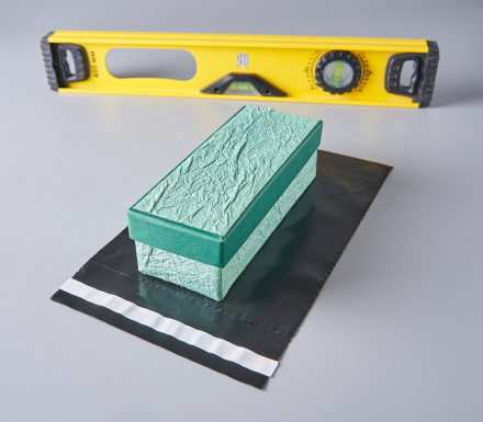 Курьерский пакет, ЧЁРНЫЙ, 150х210+40, без кармана, 50 мкм, 300 шт.