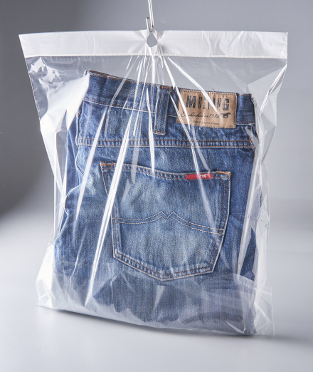 Пакет упаковочный БОПП с клеевым клапаном, 40х50+3 см, с европодвесом 3,5 см, 30 мкм, 200 шт.