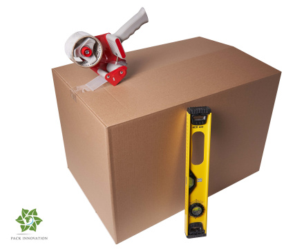 Коробка картонная 60х40х40 см, БЕЗ РУЧЕК, объем 96 л, 3 шт. (Гофрокороб, 600х400х400 мм )