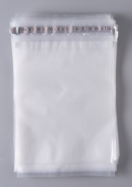 Курьерский пакет, ПРОЗРАЧНЫЙ, 190х240+40 мм, с клеевым клапаном, 30 мкм. (сейф пакет) 200 шт.