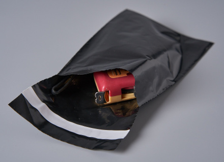 Курьерский пакет, ЧЁРНЫЙ, 100х150+40, без кармана, 50 мкм, 500 шт.