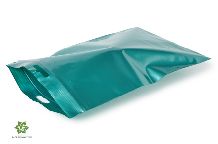 Пакет с замком Zip-Lock (Зип лок), 15х22 см, 60 мкм, с европодвесом, сверхпрочный, зеленый металлик, 300 шт.