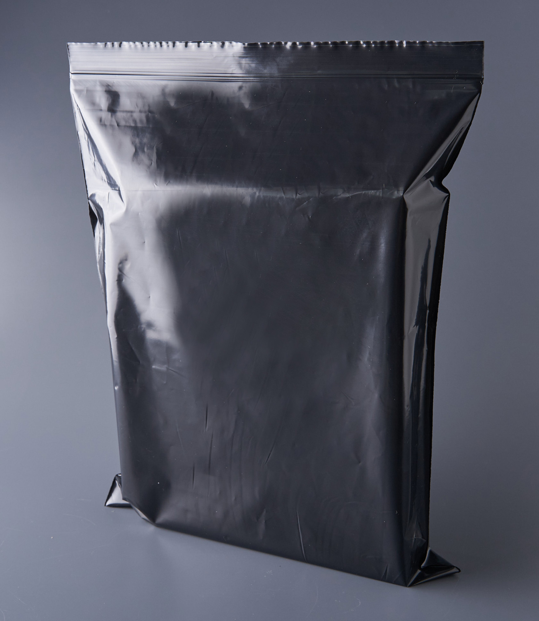 Пакет с замком Zip-Lock (Зип лок), 25х30 см, сверхпрочный, 60 мкм, черный металлик, 1000 шт.