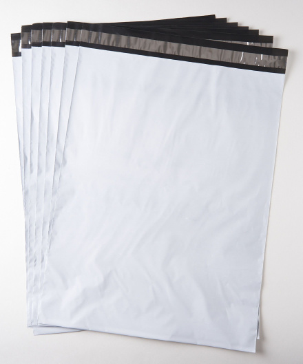 Курьерский пакет (сейф пакет), 340х460+40, с клеевым клапаном, без кармана, 60 мкм, 500 шт.