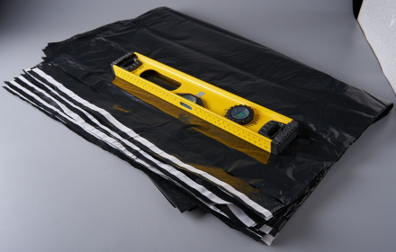 Курьерский пакет, ЧЁРНЫЙ, 600х700+40, без кармана, 50 мкм, 100 шт.