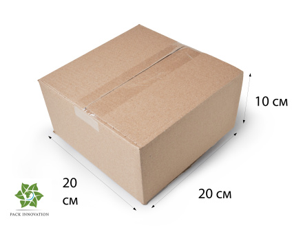 Коробка картонная, 20х20х10 см, объем 4,0 л, 50 шт. (Гофрокороб, 200х200х100 мм )