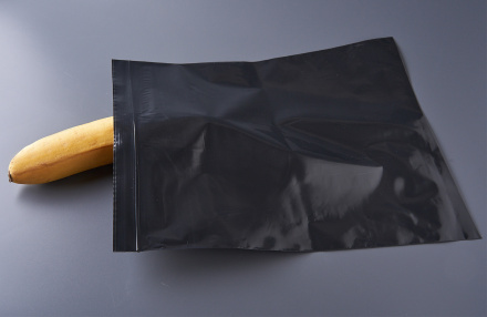 Пакет с замком Zip-Lock (Зип лок), 25х30 см, сверхпрочный, 60 мкм, черный металлик, 500 шт.