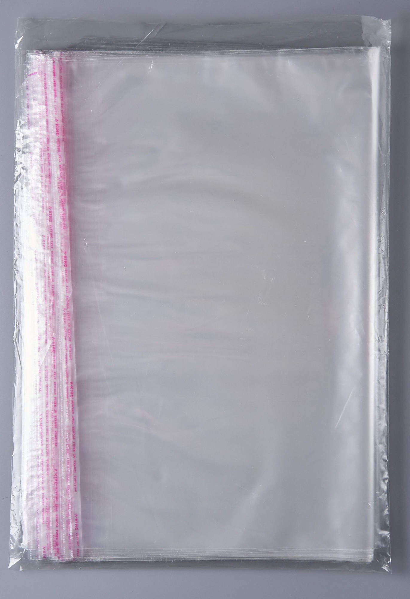 Пакет упаковочный ПП с клеевым клапаном, 45х55+5 см, 25 мкм, 50 шт.