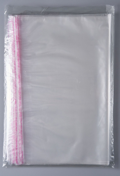 Пакет упаковочный ПП с клеевым клапаном, 45х55+5 см, 25 мкм, 100 шт.