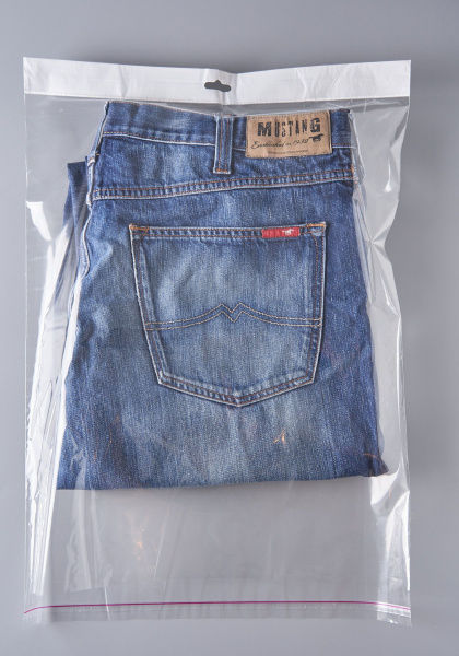 Пакет упаковочный БОПП с клеевым клапаном, 40х50+3 см, с европодвесом 3,5 см, 30 мкм, 500 шт.