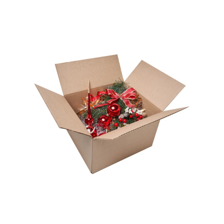 Коробка картонная, 25х22х15,5 см, Объем 8,5 л, 100 шт. (Гофрокороб, 250х220х155 мм )