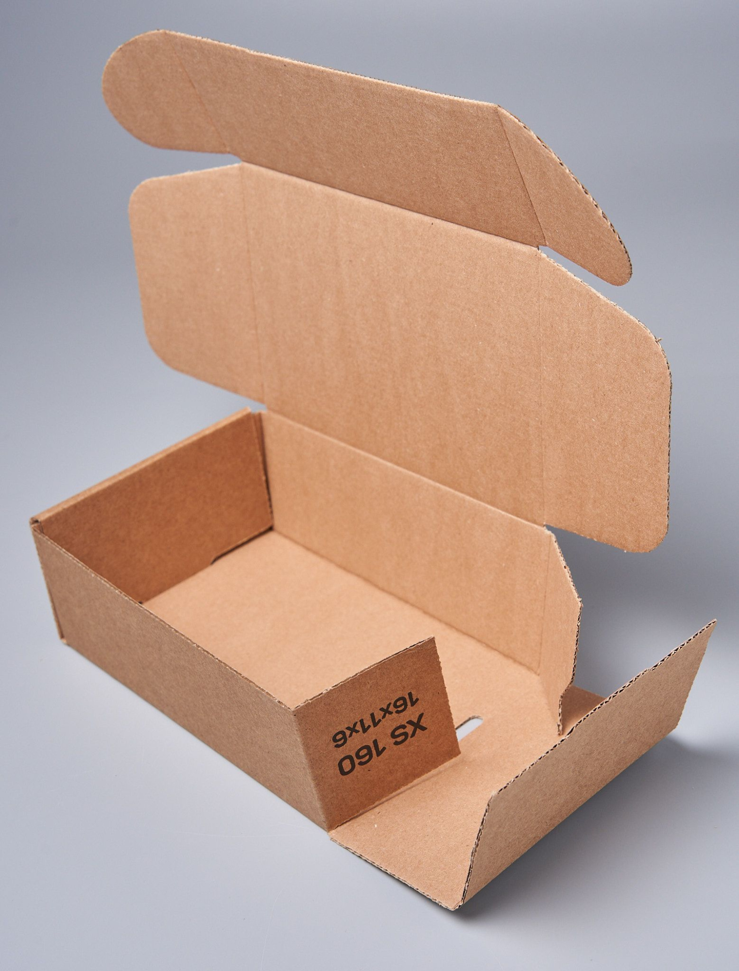 Коробка картонная самосборная, 16х11х6 см, объем 1 л, 100 шт, (Гофрокороб 160х110х60 мм, короб самосборный, почтовый).