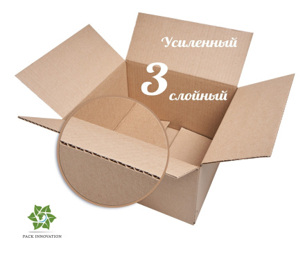 Коробка картонная, 26х14х10 см, объем 3,6 л, 25 шт. (Гофрокороб, 260х140х100 мм )