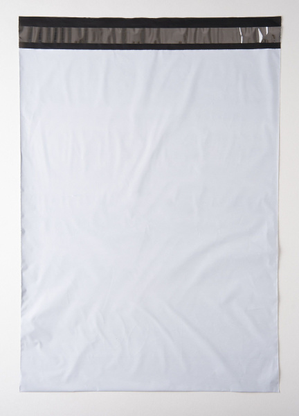 Курьерский пакет (сейф пакет), 340х460+40, с клеевым клапаном, без кармана, 60 мкм, 200 шт.