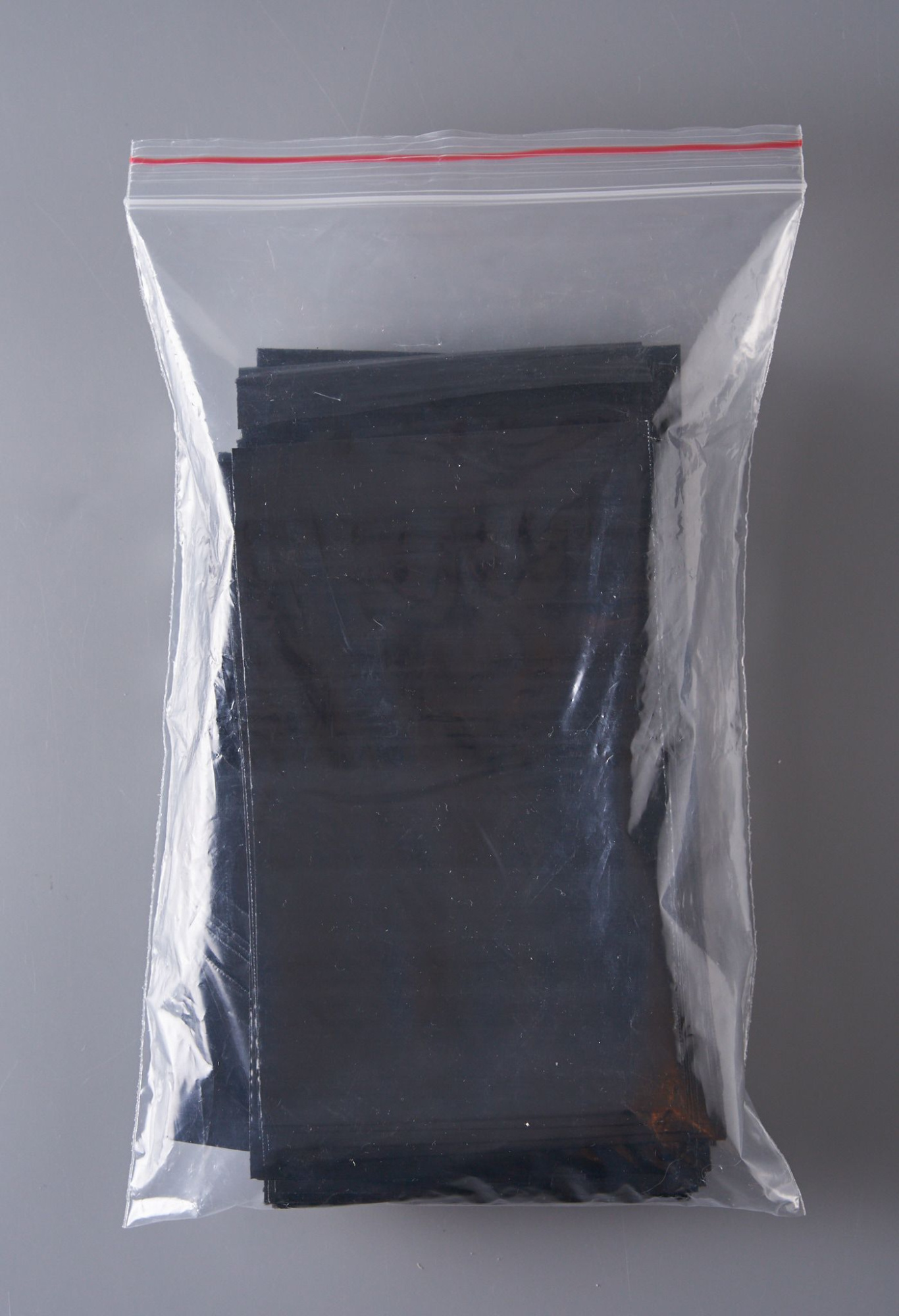 Пакет с замком Zip-Lock (Зип лок), 12х17 см, сверхпрочный, 60 мкм, черный металлик, 1000 шт.