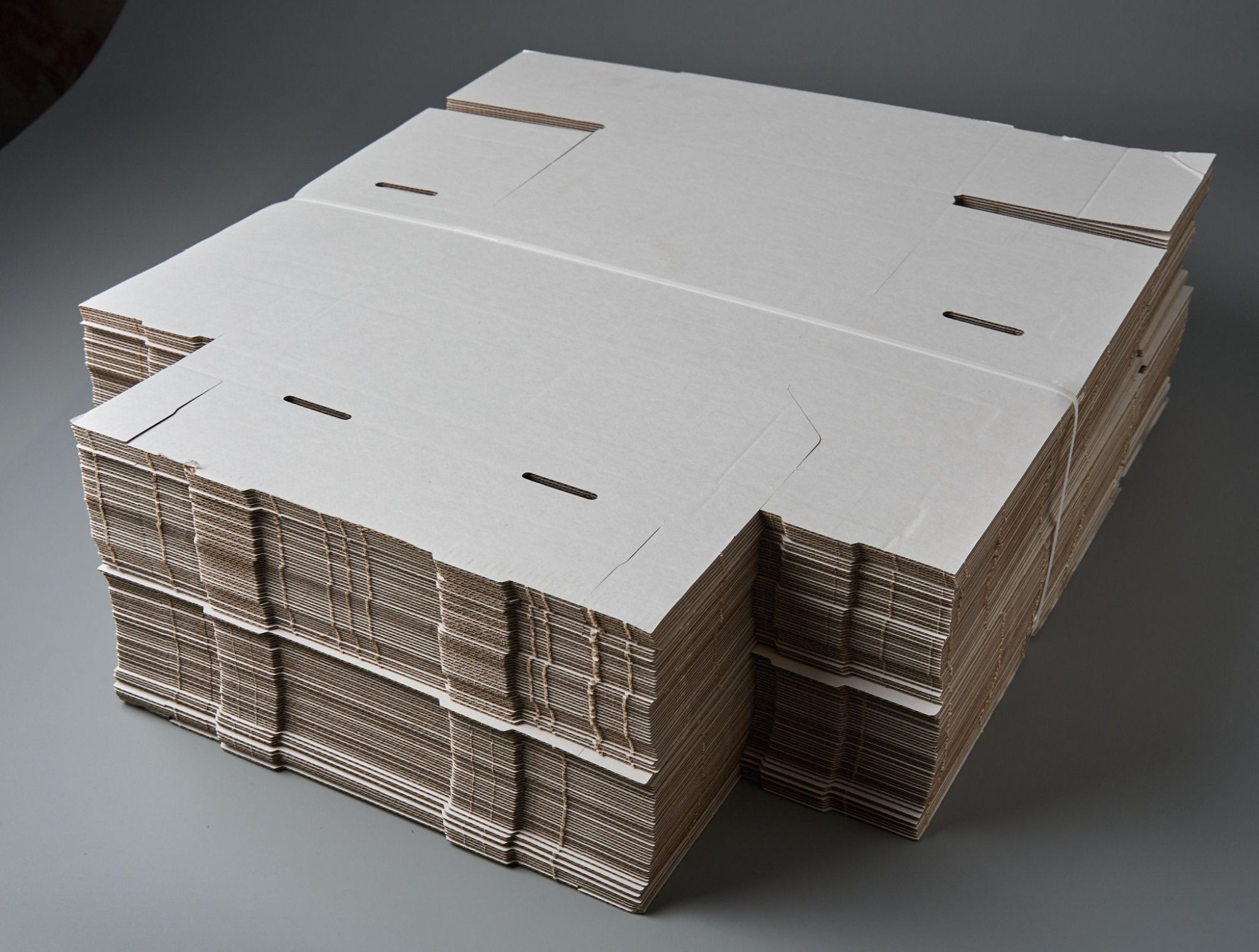 Коробка картонная самосборная 21х11.4х9.2 см, объем 2.2 л, БЕЛАЯ, 100 шт. (Гофрокороб 210х114х92 мм, короб самосборный)