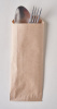 Пакет бумажный крафт коричневый для палочек и столовых приборов 220х80 мм, 100 шт.