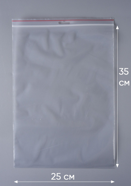 Пакет с замком Zip-Lock (Зип лок), 25х35 см, с европодвесом, сверхпрочный, 60 мкм, 5000 шт.