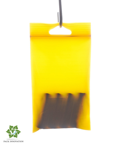 Пакет с замком Zip-Lock (Зип лок), 8х12 см, 60 мкм, с европодвесом, сверхпрочный, желтый, 2000 шт.