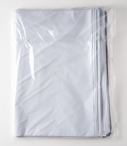 Курьерский пакет (сейф пакет), 340х460+40, с клеевым клапаном, без кармана, 60 мкм, 200 шт.