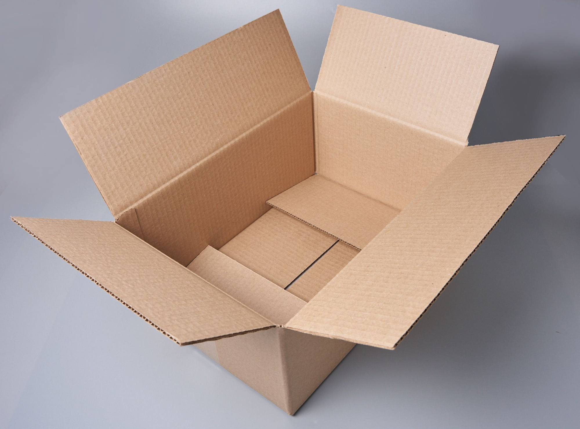 Коробка картонная 38х26х16 см, объем 15,8 л, 50 шт (Гофрокороб 380х260х160 мм, короб картонный, почтовый)