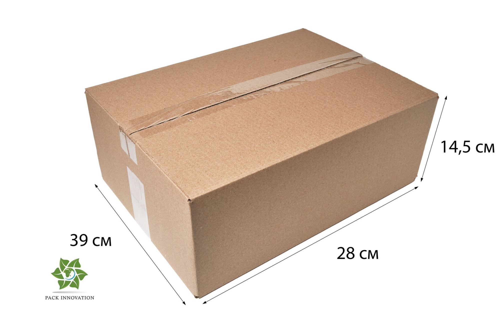 Коробка картонная, 39х28х14,5 см, объем 16 л, 50 шт. (Гофрокороб, 390х280х145 мм )