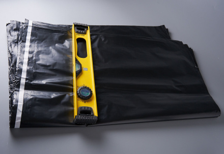 Курьерский пакет, ЧЁРНЫЙ, 800х600+40, без кармана, 50 мкм, 100 шт.