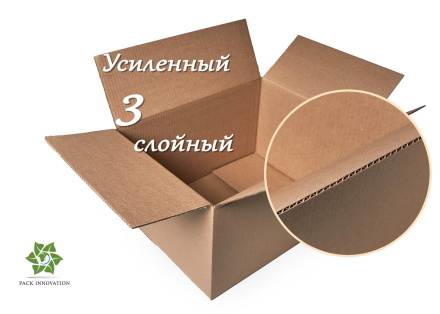 Коробка картонная, 39,5х29,5х21,5 см, объем 25 л, 20 шт. (Гофрокороб, 395х295х215 мм )