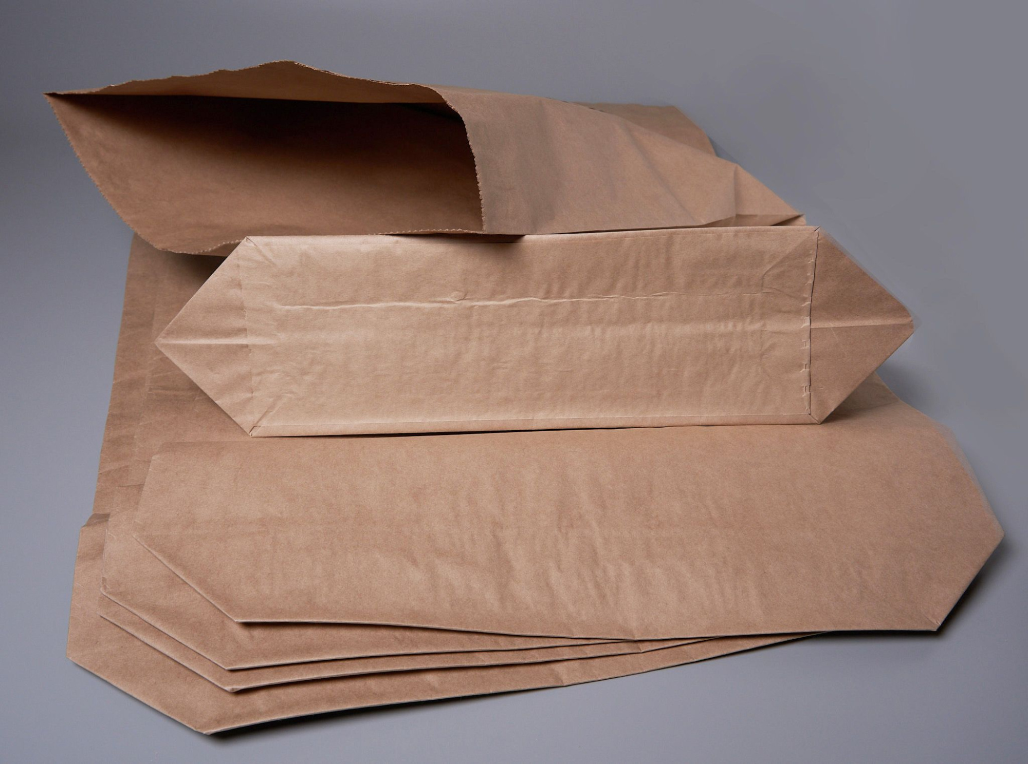 Крафт мешок бумажный трехслойный, размер 92х50х13 см, для сыпучих продуктов, 20 шт.