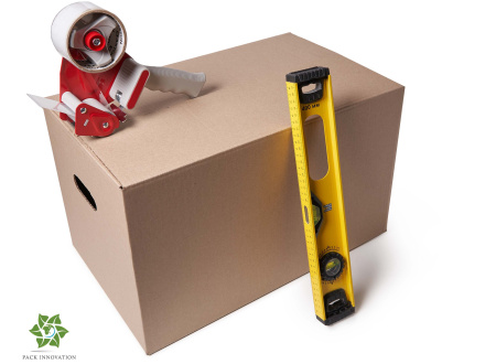 Коробка для хранения картонная, 50х30х30 см, С РУЧКАМИ, объем 45 л, 5 шт. (Гофрокороб, 500х300х300 мм )