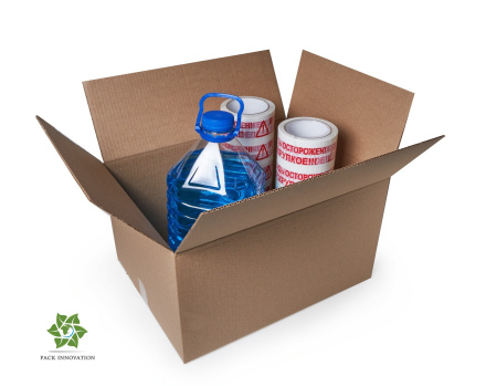 Коробка картонная, 39,5х29,5х21,5 см, объем 25 л, 20 шт. (Гофрокороб, 395х295х215 мм )