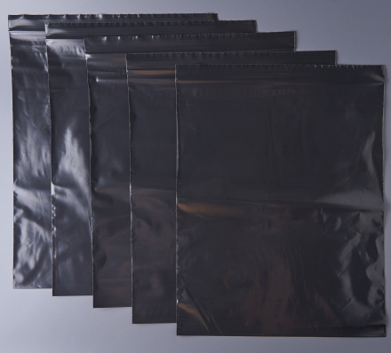 Пакет с замком Zip-Lock (Зип лок), 25х30 см, сверхпрочный, 60 мкм, черный металлик, 500 шт.