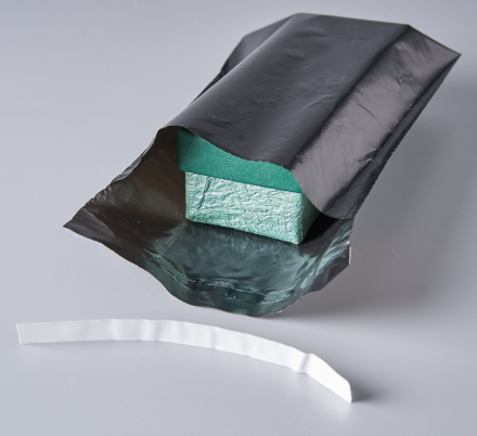 Курьерский пакет, ЧЁРНЫЙ, 150х210+40, без кармана, 50 мкм, 300 шт.