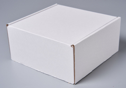 Коробка картонная самосборная, 17.5х17х8.5 см, объем 2,5 л, БЕЛАЯ 50 шт. (Гофрокороб 175х170х85 мм, короб самосборный).