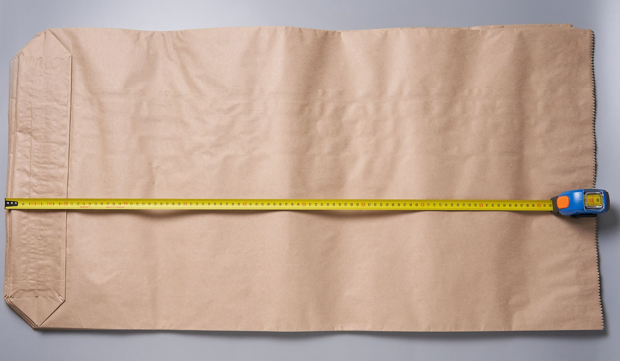 Крафт мешок бумажный четырехслойный, размер 100х50х9 см, 20 шт