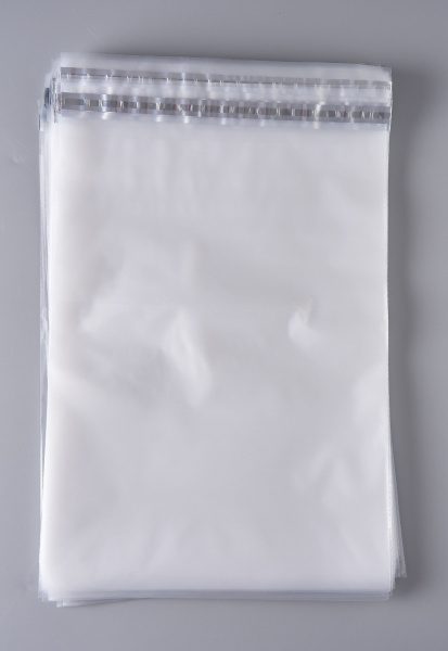 Курьерский пакет, ПРОЗРАЧНЫЙ, 240х320+40 мм, с клеевым клапаном, 30 мкм. (сейф пакет) 400 шт.