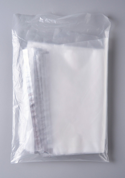 Курьерский пакет, ПРОЗРАЧНЫЙ, 240х320+40 мм, с клеевым клапаном, 30 мкм. (сейф пакет) 400 шт.