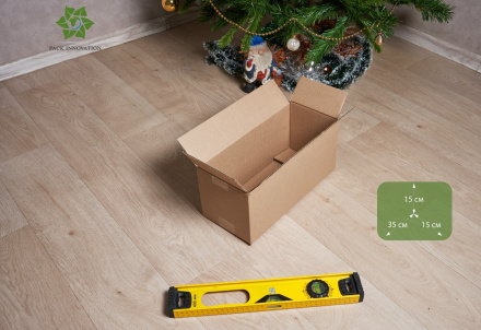 Коробка картонная, 35х15х15 см, объем 7,9 л, 15 шт. (Гофрокороб, 350х150х150 мм )