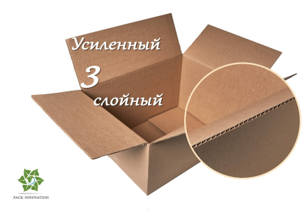 Коробка картонная, 39х28х14,5 см, объем 16 л, 50 шт. (Гофрокороб, 390х280х145 мм )