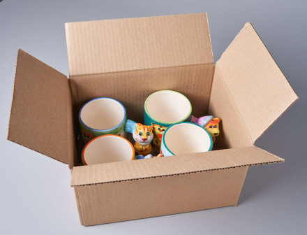 Коробка картонная, 24х18х14 см, объем 6 л, 20 шт. (Гофрокороб, 240х180х140 мм )