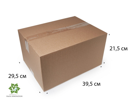 Коробка картонная, 39,5х29,5х21,5 см, объем 25 л, 20 шт. (Гофрокороб, 395х295х215 мм )