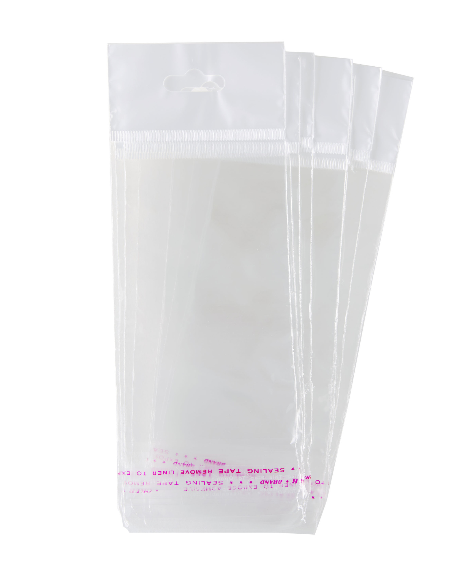 Пакет упаковочный БОПП с клеевым клапаном, 7х12+3 см, с европодвесом, 30 мкм, 1000 шт