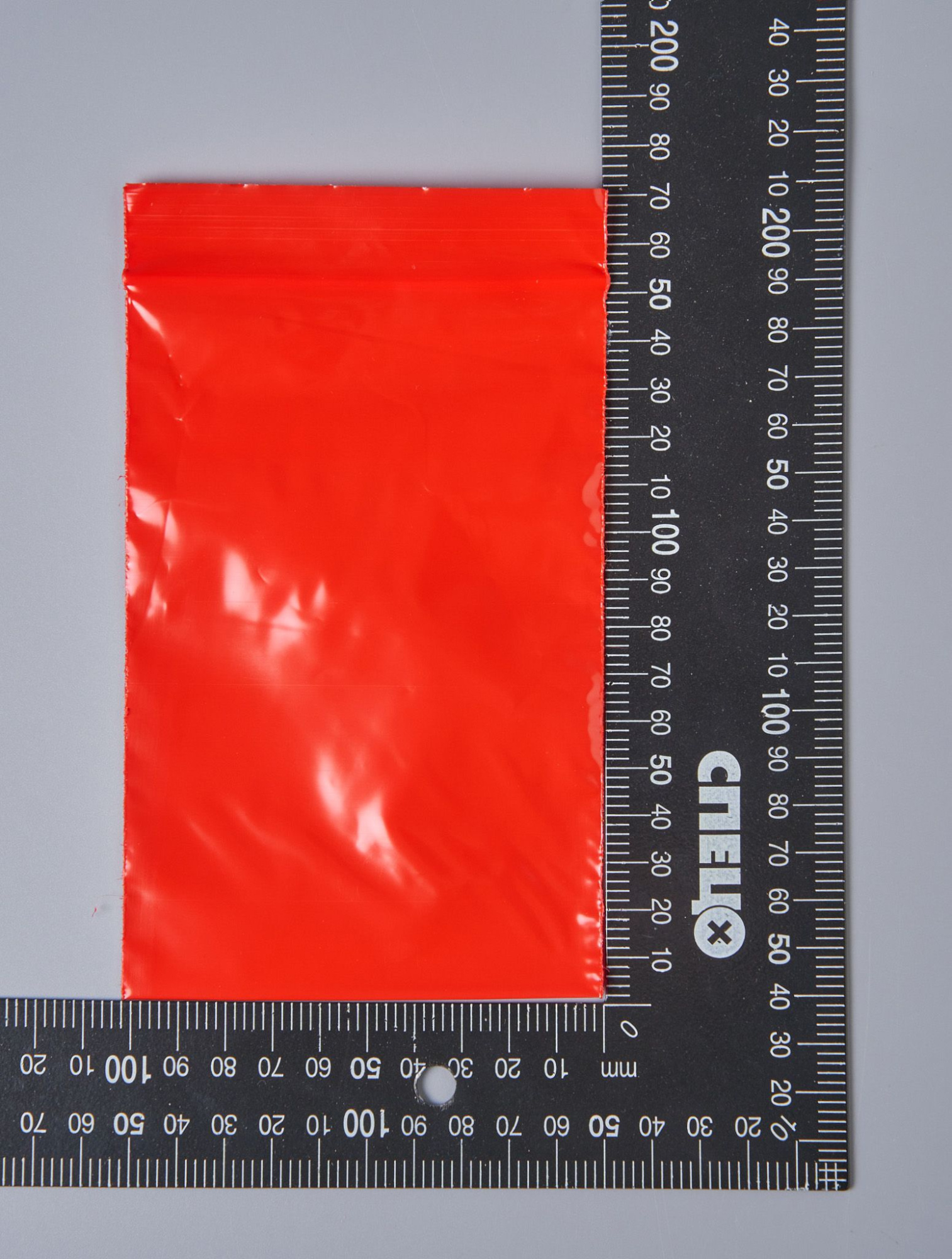 Пакет с замком Zip-Lock (Зип лок), 10х15 см, сверхпрочный, 60 мкм, красный, 500 шт.