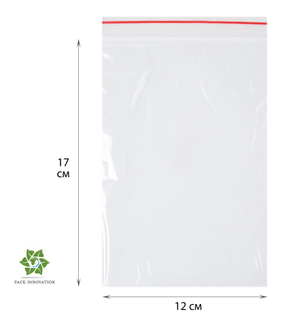 Пакет с замком Zip-Lock (Зип лок), 12х17 см, 40 мкм, 1000 шт.