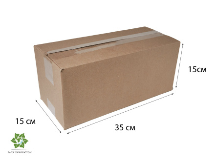 Коробка картонная, 35х15х15 см, объем 7,9 л, 15 шт. (Гофрокороб, 350х150х150 мм )