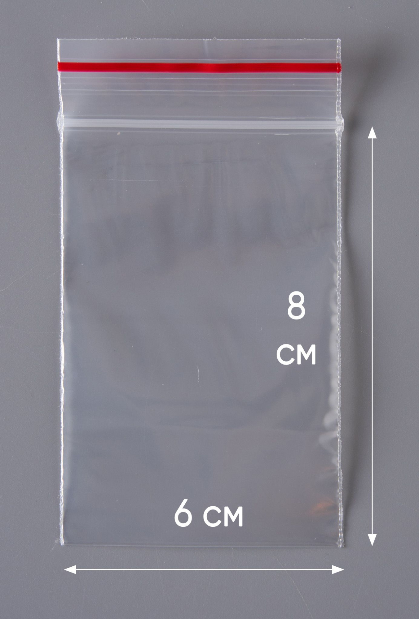 Пакет с замком Zip-Lock (Зип лок), 6х8 см, особопрочный, 80 мкм, 1000 шт.